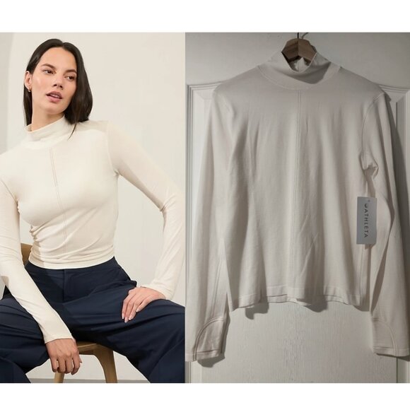 Athleta | Ascent Seamless Merino Blend Turtleneck - Picture 1 of 11